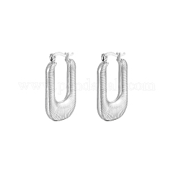 Französische Retro-Edelstahl-Ohrringe mit geometrischem Muster in U-Form für Damen.