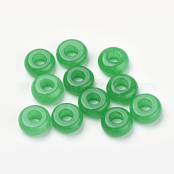 Perles de jade malaisie naturel, teinte, rondelle, 10.5x4.5mm, Trou: 4mm