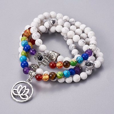 Натуральный лабрадорита браслеты обруча BJEW-I273-B08-1