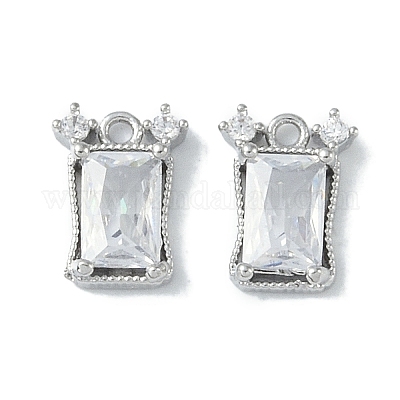 Латунные микро проложить кубический цирконий подвеска KK-H482-07P-1