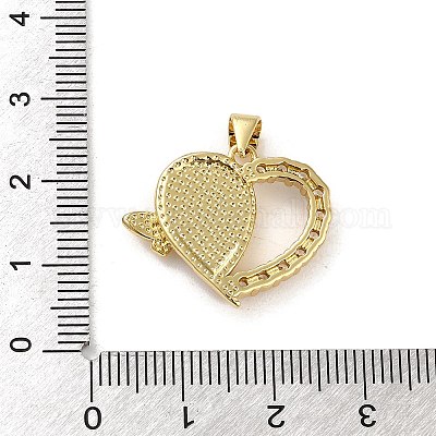 Латунные микропаве прозрачные подвески с фианитом KK-A221-19G-G-1