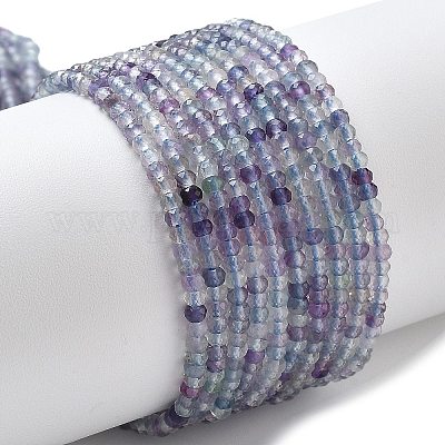 Природных красочные флюорита бисер нитей G-H075-A01-01-1