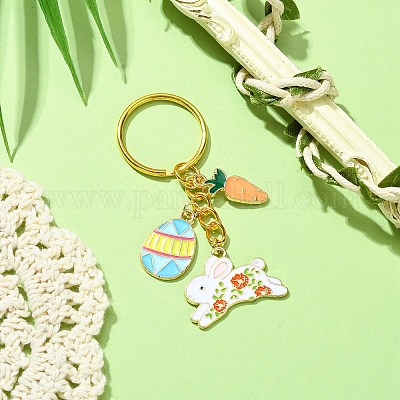 Брелок-кулон из эмалированного сплава с пасхальным яйцом KEYC-JKC00580-03-1