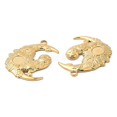 Оправы для подвесок из нержавеющей стали 304 в виде кабошонов STAS-Z041-12G-1