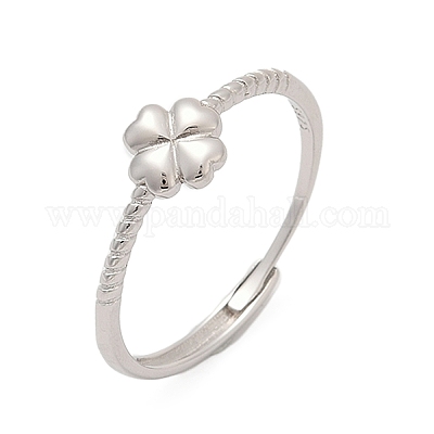 Регулируемые кольца из стерлингового серебра для женщин RJEW-B128-06-1