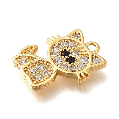 Латунные микро проложить кубического циркония подвески KK-K294-04G-1