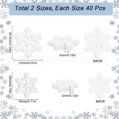80 шт. 4 стиля кабошонов из смолы на рождественскую тематику RESI-SC0003-42-1