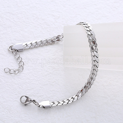 Браслеты из нержавеющей стали с панцирным плетением для женщин AK6529-1
