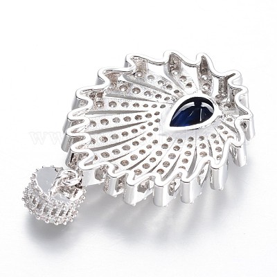 Цветок микро проложить кубического циркония большие подвески KK-E671-34B-P-1