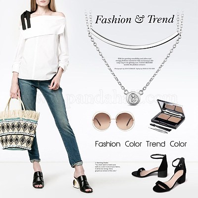 Многоярусные ожерелья из стерлингового серебра 925 пробы с родиевым покрытием JN656A-1