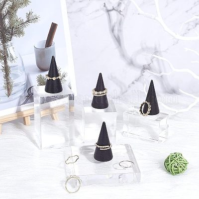 Держатели деревянных колец AJEW-WH0120-53B-1