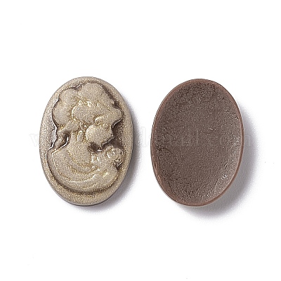 Кабошоны из непрозрачной смолы камеи X-RESI-C016-01A-1