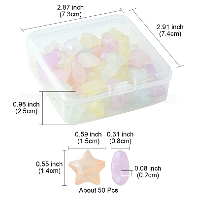 Светящиеся акриловые бусины OACR-FS0001-39-1