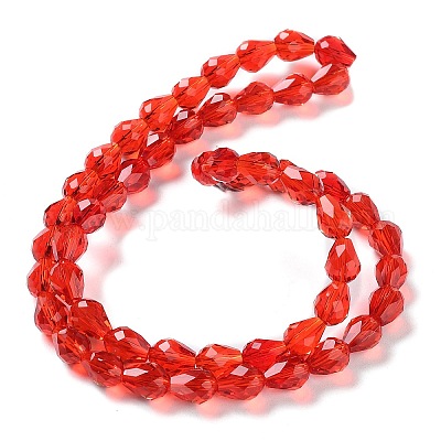 Граненая капля имитация австрийского хрусталя бусины G-M185-8x6mm-06A-1