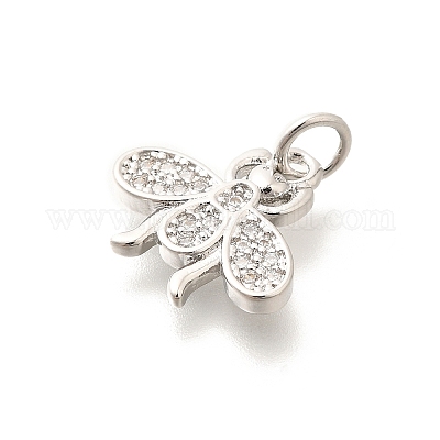 Латунные микропаве прозрачные подвески с фианитом KK-L225-039P-1