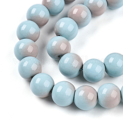 Выпечка окрашенные стеклянные бусины пряди X1-DGLA-N012-10mm-06-1