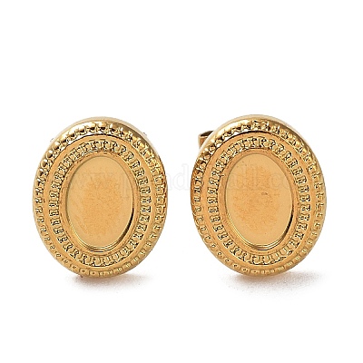 Ионное покрытие (ip) стойка покрытие 304 нержавеющая сталь серьги-гвоздики фурнитура STAS-M323-24G-1