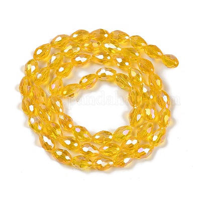 Прозрачные стеклянные бусины гальваническим пряди EGLA-N013-T6mm-B04-1