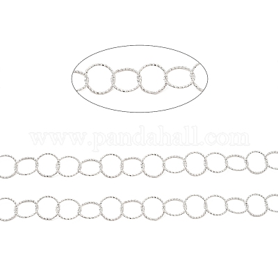 Не тускнеющие цепочки из нержавеющей стали марки 304 с кольцами Rolo STAS-D084-34P-1