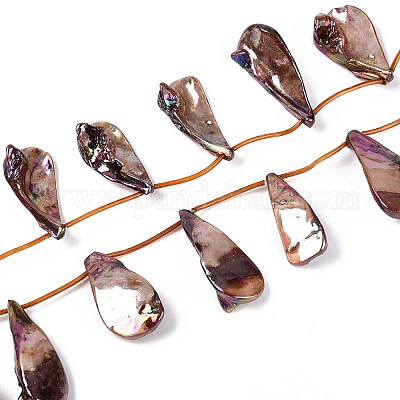 Нити бусин из натуральных пресноводных ракушек SHEL-T020-55F-1