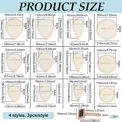 Шаблон для резки подставки под макраме из листового дерева DIY-BC0015-37-1