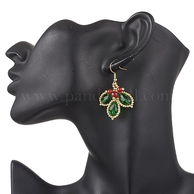 Серьги-подвески в форме листьев из нержавеющей стали 304 EJEW-MZ00622-1