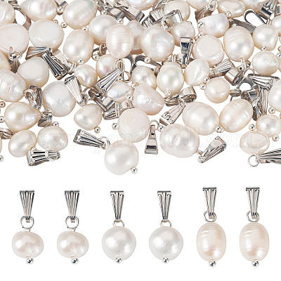 60шт. подвеска из натурального культивированного пресноводного жемчуга в двух стилях PALLOY-CW00003-1
