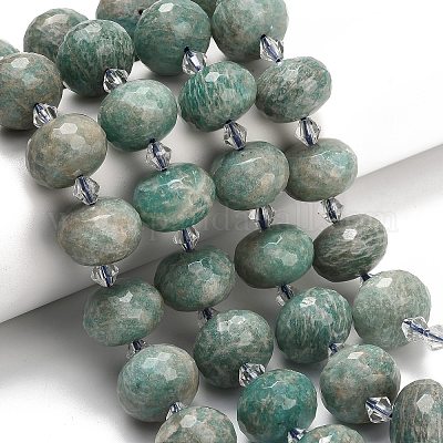 Природных амазонит бисер нитей G-L642-I09-18x13mm-1