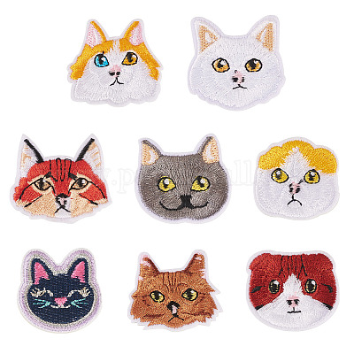 1 упаковка полиэстеровой ткани для вышивки с термоприклеиваемыми/пришивными заплатками&nbsp;DIY-TA0013-53-1