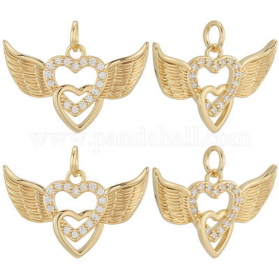 8шт латунные подвески с микропаве и кубическим цирконием KK-BBC0020-22-1