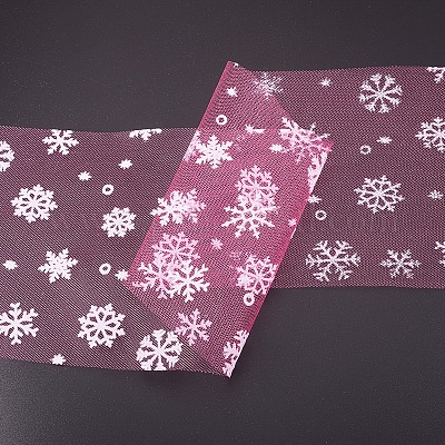 Wholesale Snowflake Deco Mesh Ribbons 