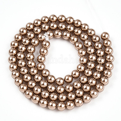 Выпечка из окрашенного перламутрового стекла жемчужные бусинки HY-N002-4mm-A06-1