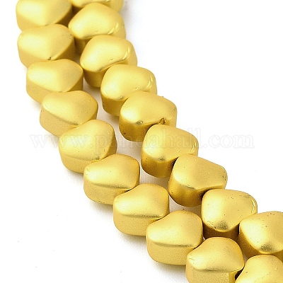 Стеклянные бусины с гальваническим покрытием  EGLA-H109-12H-01-1