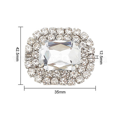 Украшения для обуви из сплава со стразами FIND-WH0126-417B-1