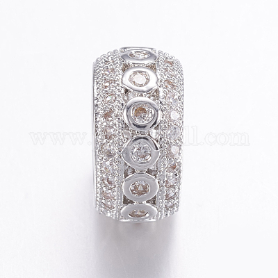 Латунные микро проложить кубического циркония бусы ZIRC-G125-43P-1