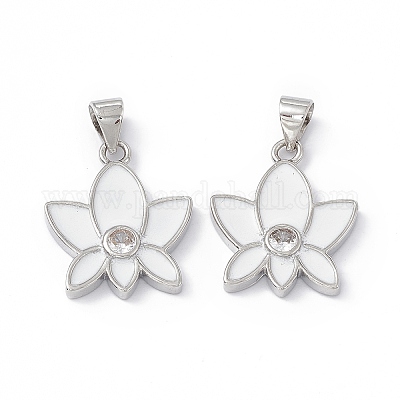 Подвески из латуни с эмалью в стойку KK-B065-05P-03-1