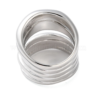 Многослойные кольца из сплава для женщин RJEW-K277-02P-1