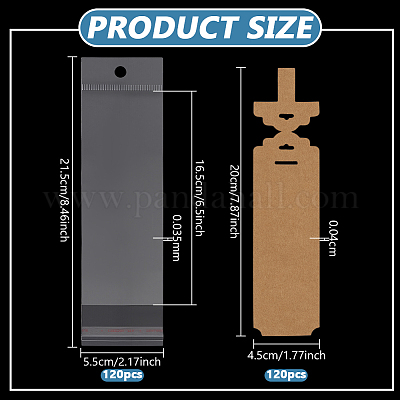 120 шт. Карточки-брелки из крафт-бумаги CDIS-FG0001-66-1