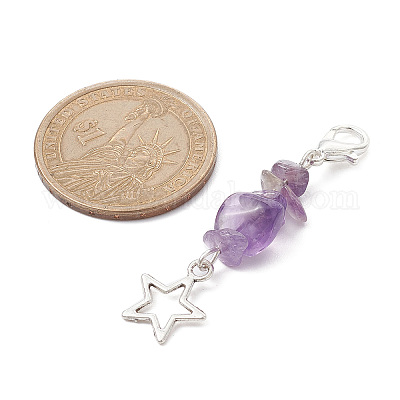 Украшение подвески из натуральных и синтетических драгоценных камней HJEW-TA00084-1