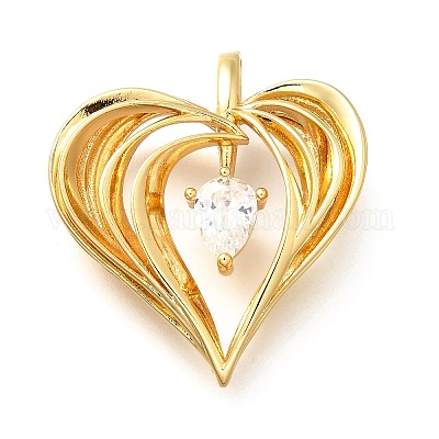 Латунные микро проложить кубического циркония подвески KK-B128-03G-1