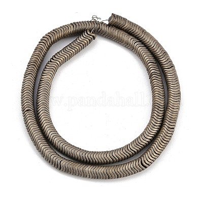 Гальванические нити из синтетических немагнитных гематитовых бусин G-H020-M01-21-1