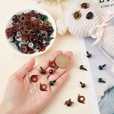 80 набор 8-х цветных пластиковых глаз KY-PH0001-92-1