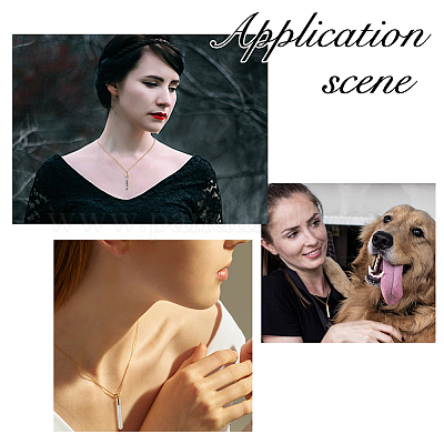 Наборы для самостоятельного изготовления ожерелий с подвесками из нержавеющей стали 304 и стеклянной бутылки DIY-HS0001-51G-1