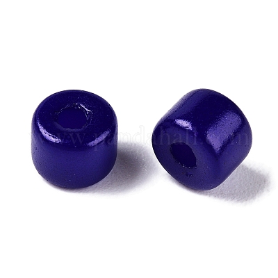 Непрозрачный стеклянный бисер с краской для выпечки SEED-T008-02V-1