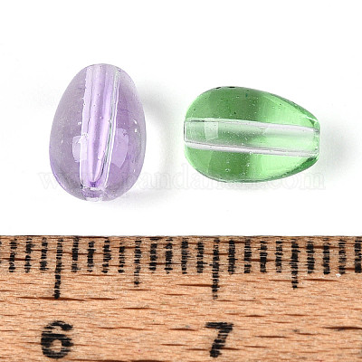 Выпечка расписные прозрачные стеклянные бусины DGLA-N014-10-1