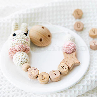 78 шт. 26 вида неокрашенных деревянных бусин WOOD-HY0001-08-1