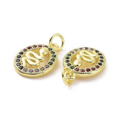 Латунные подвески из микро-паве KK-E068-VF109-1