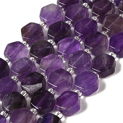 Natürlichen Amethyst Perlen Stränge&nbsp;G-P534-A13-01-1