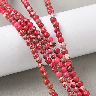 Нити бусин из окрашенного натурального регалита/императорской яшмы/морского осадка яшмы G-B124-C05-09-1