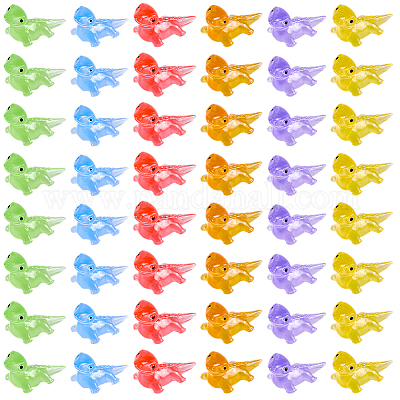 60шт. Фигурки ящериц из светящейся смолы двух цветов DJEW-SP0001-12-1